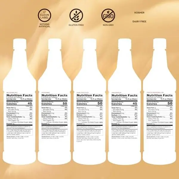 Monin - 5 Flavor Holiday Cheer Collection: Macadamia Nut, Peppermint, Dark Chocolate, Toasted Marshmallow, & Gingerbread, Natural Flavors for All Drinks, Gluten-Free (1.69 oz per bottle)