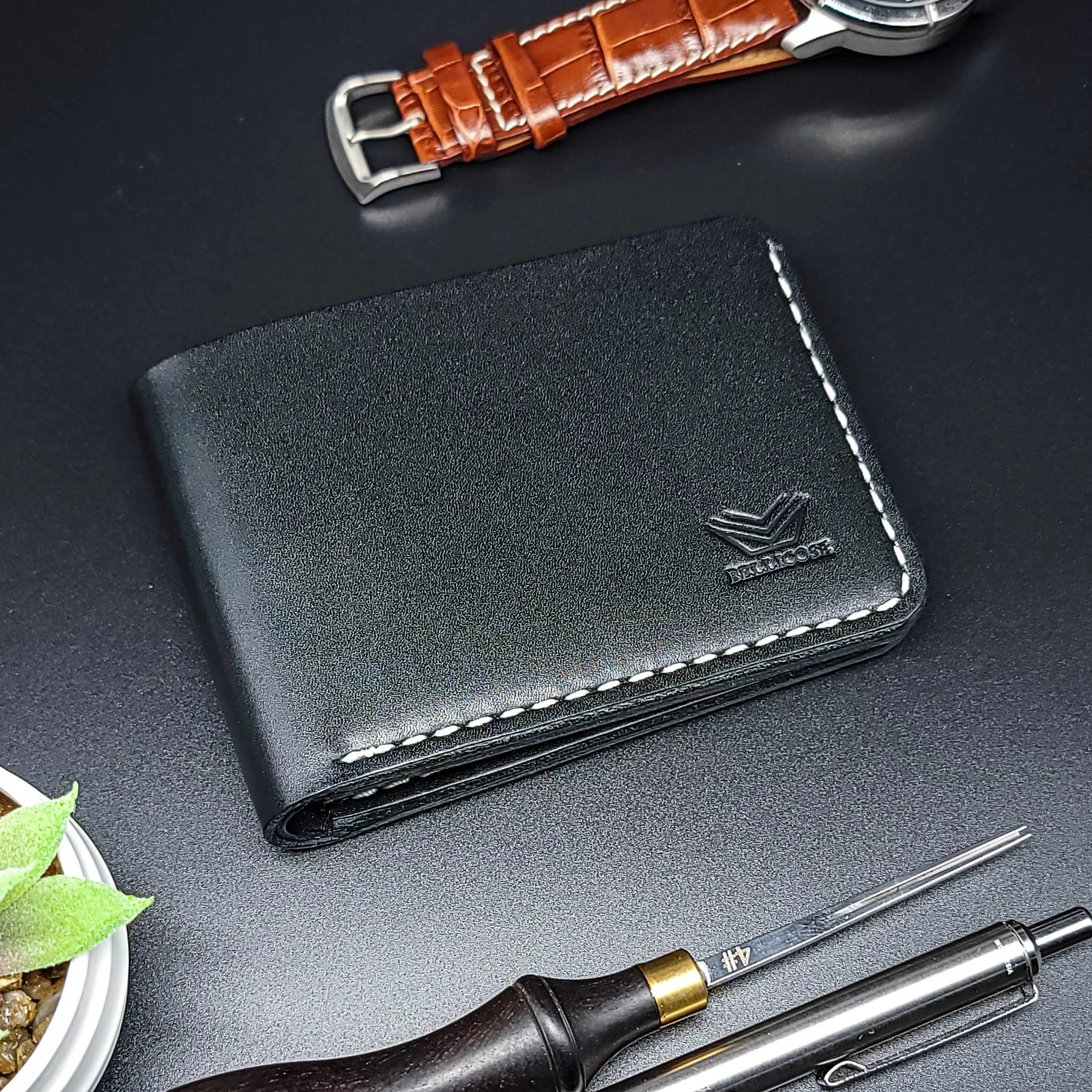 Black w/ White Thread