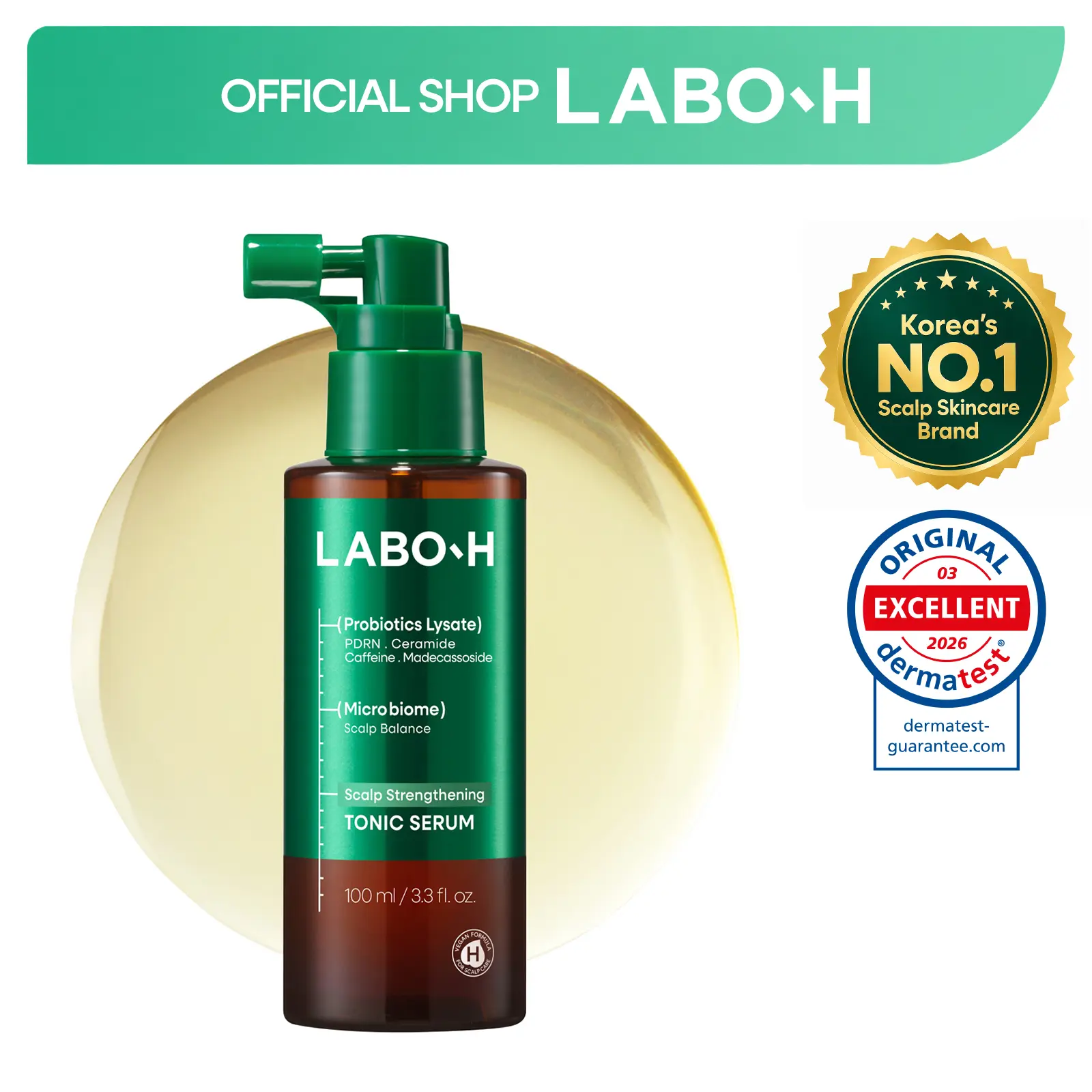 LABO-H Scalp Strengthening Tonic Serum | Minus 5.5 Celsius Cooling Spray for Hair Growth and Hair Loss | Korean Haircare