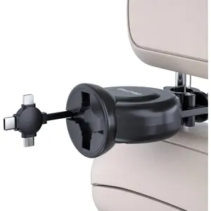 OHLPRO Multi Car Retractable Backseat 3 in 1 USB Type C Cord Fast Charging Station Compatible with All Phones |   iPhone |   Samsung |   Android Backseat Passengers Charging Dock Attach to Headrest