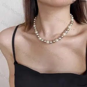 Elegant Mixed Color Coffee Freshwater Pearl Necklace, December Birthstone for All Seasons