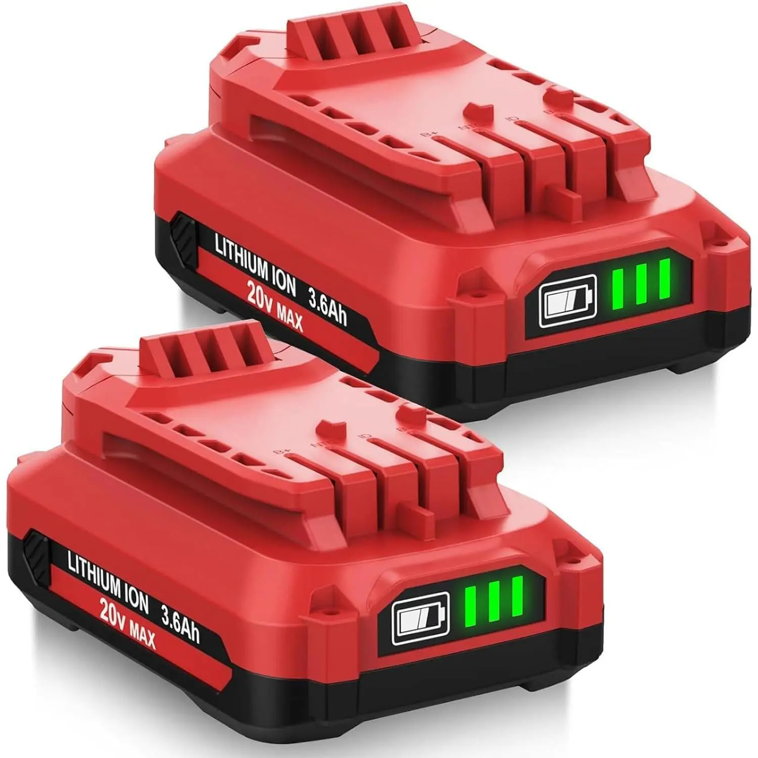 High quality 2Packs V20 Lithium ion Batteries Replacement for Craftsman 20V Battery 3.6Ah Compatible with Craftsman 20Volt Battery CMCB202 CMCB205 CMCB204 CMCB201 CMCB206 Cordless Power Tools
