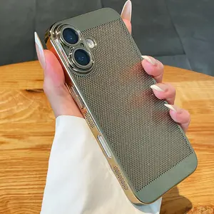 Electroplated Protective Cover, Creative & Stylish Drop-proof Phone Case with Built-in Lens Film, Fully Encasing Camera Lens Protective Phone Case