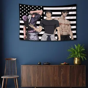 Tojji Fushiguro Sorcerer Killer Flag Tapestry, Jujjutsu Kaissen Anime Wall Art, American Flag Style, 3x5 Feet Indoor Wall Decor | GN070226.R2729.ID00