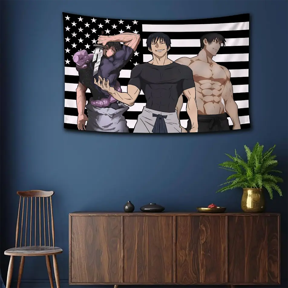Tojji Fushiguro Sorcerer Killer Flag Tapestry, Jujjutsu Kaissen Anime Wall Art, American Flag Style, 3x5 Feet Indoor Wall Decor | GN070226.R2729.ID00