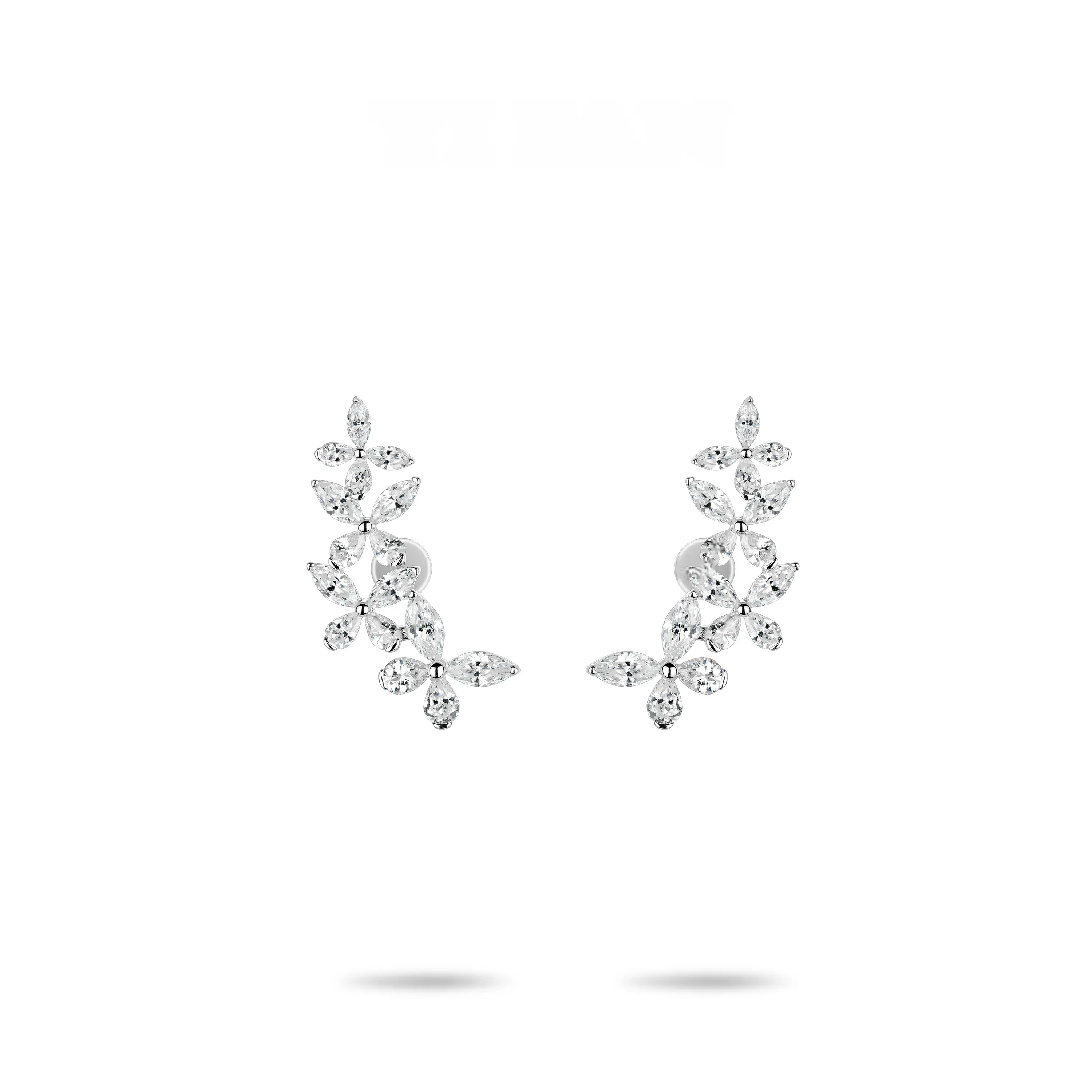 VAMERAY #6207 5 Carat In Each Marquise Butterfly Climber Stud Earrings