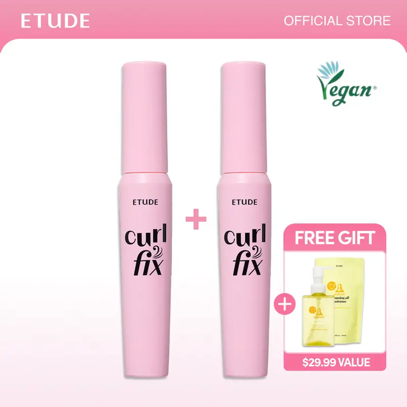 [ETUDE Official] Eyelash Line-up (4 products) | Curl Fix Mascara, Lash Serum(NEW!), Mascara Fixer, Mascara Remover | Waterproof Mascara | 24H Smudge Proof Curl | Safe & Gentle Care | Volumizing & Lengthening | Kpop Idol Makeup | Hell Mascara