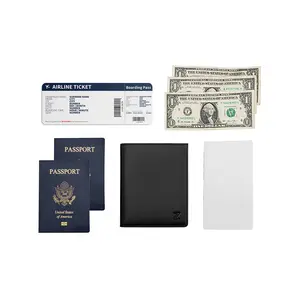 Men's Passport Wallet Spacious RFID Protected Multi Card Slots Holder