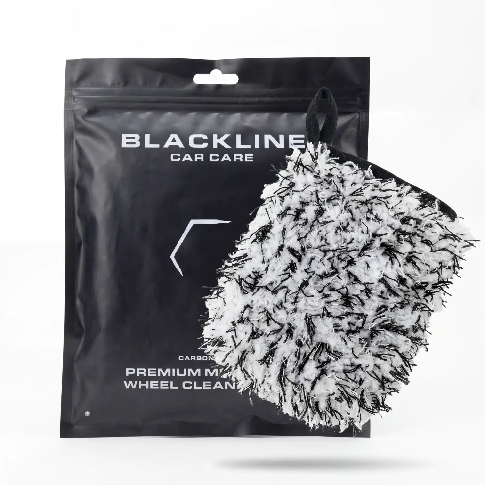 BLACKLINE Microfiber Wheel Mitt  - Premium Microfiber Wheel Cleaning Mitt Engineered to Safely Remove Brake Dust and Road Grime with a High-Pile, Scratch-Free Design for Controlled, Efficient Cleaning