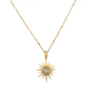 Satya Jewelry North Star Labradorite Starburst Necklace- One year warranty