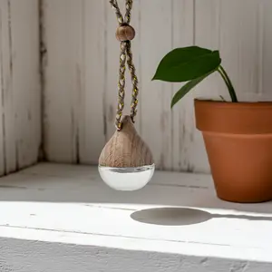 Curley’s Creek Hanging Car Air Freshener – Small Batch Fragrance Diffuser | Long-Lasting | 6mL Jar with Wood Cap