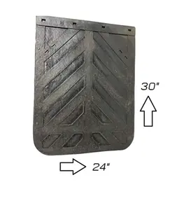 Semi Truck and Trailer Mud Flaps - Chevron 24" x 30" Heavy Duty Rubber (Sold individually)