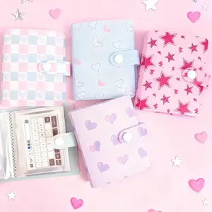 Kpop Fan Collection Book, 60-Card Album with 30 PP Card Sleeves, Cute Heart Design, Perfect for Idols, Games, Sports, Durable Plastic Material