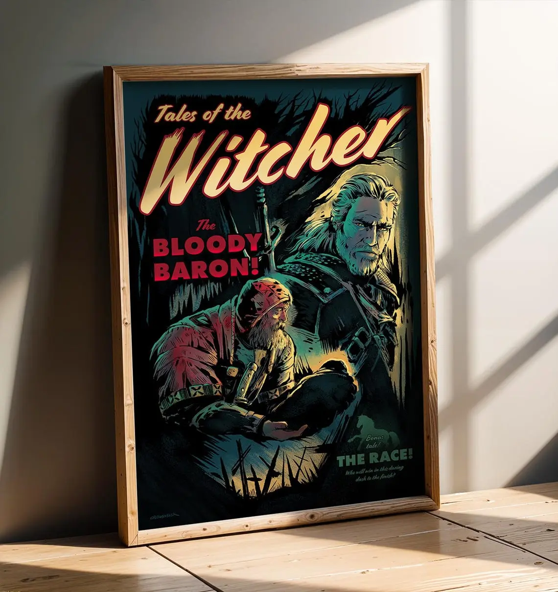 [No Frame] The Bloody Baron Art Poster | Dark Fantasy Video Game Print | Witcher-Inspired Wall Decor