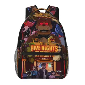 Five Nights at Freddy’s backpack with large capacity — laptop backpack for daily commuting, business, and hiking; cartoon casual Five Nights at Freddy’s merchandise travel daypack/school bag for kids, women, men, and gift giving