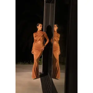 Copper Ultra High Waist Maxi Skirt