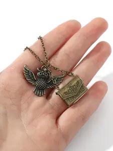 Vintage Harry Potter Necklace, Eagle Mailbox Design, Perfect Gift for Film Fans, Fashionable Commuter Jewelry, Retro Style Accessory