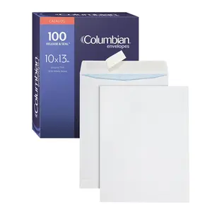 10 x 13 Catalog Envelopes Self Seal Closure Security Tint 28 lb White Wove for Mailing Flat Letter Size Documents 100 Per Box (COLO337)