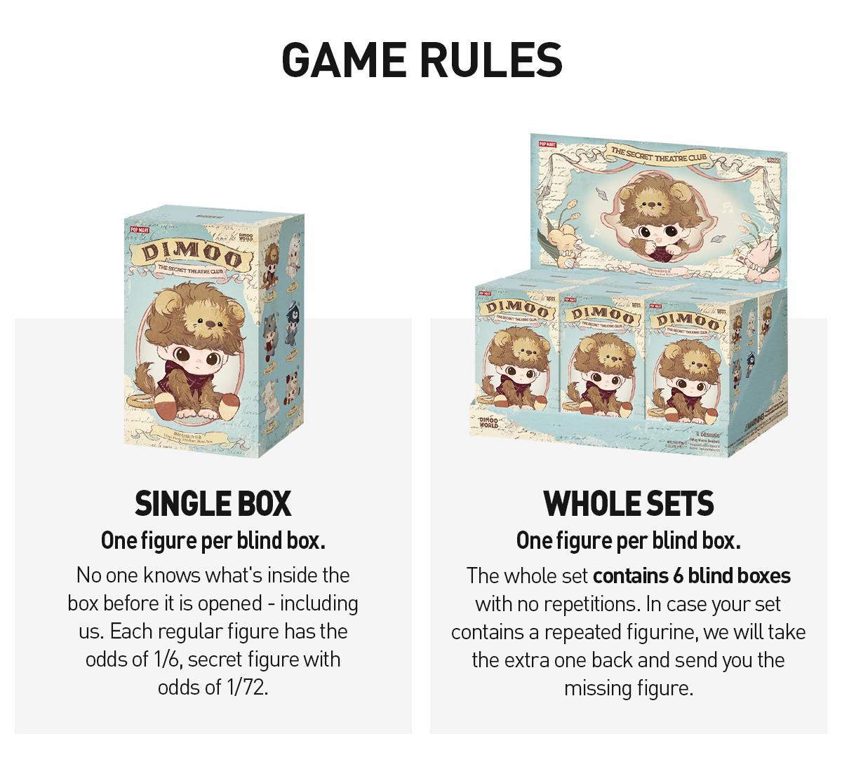 [Spanish] – 【Nuevo - Almacén en EE. UU.】POP MART DIMOO The Secret Theatre Club Series – Caja Sorpresa de Colgante de Vinilo y Peluche