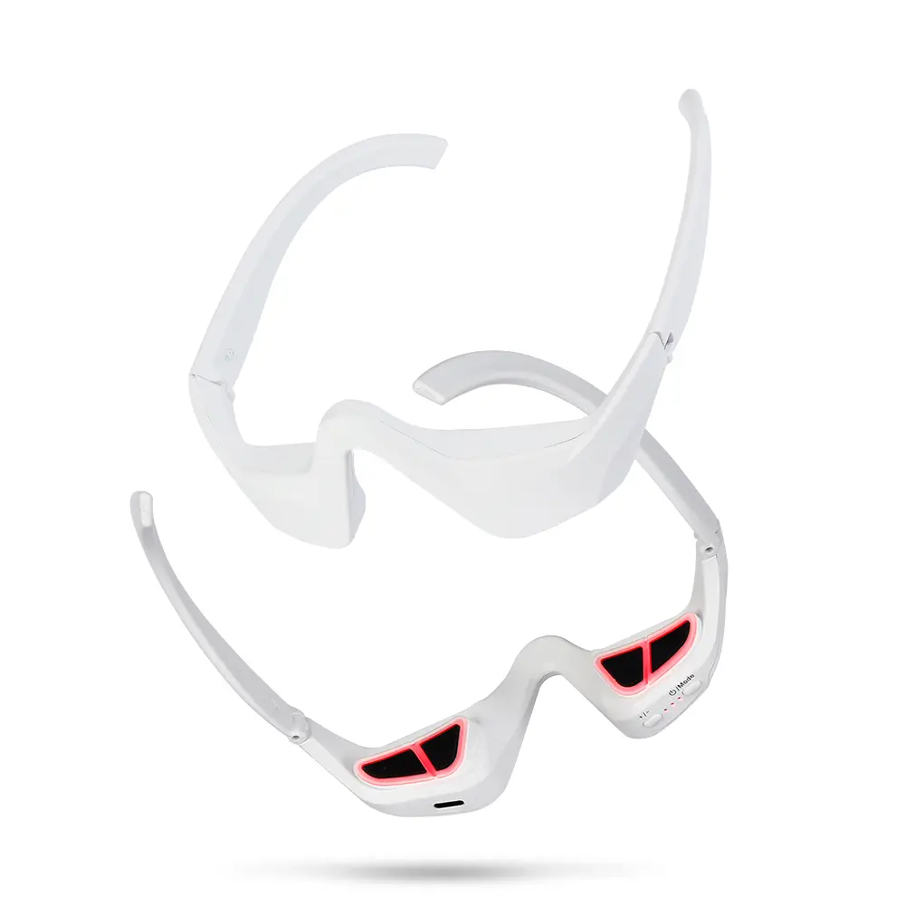 Foreverlily LED Beauty Eye Mask - 3D ABS Silicone Manual Facial Care Tool, 3.7V 0.2W, 90mAh Battery for 90 Min Use, White Whitening LED Beauty Device, Facial Care Tools, Beauty Devices
