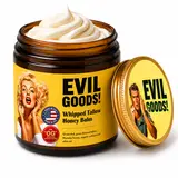 EVIL GOODS! Whipped Beef Tallow & Manuka Honey Balm 4oz — Grass-Fed Tallow, Manuka Honey & Olive Oil Face and Body Moisturizer for Dry Skin — Dermatologist-Tested, Cruelty-Free, Made in USA