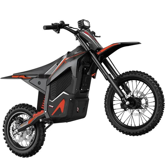 XEKOYA BLACK  5000W Adult Electric Dirt Bike, 50MPH+ Electric Motorcycle UL2272 52V 30Ah removable battery, 50-mile range, hydraulic suspension & brakes, 14/12 inch fat tires, teens 13+ and adults