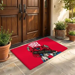 Transformers Floor Mat Flannel Rug Ultra Soft, High Water Absorbent & Hypoallergenic, Machine Washable HD Custom Printed Non-Slip Floor Mat for Bathroom, Kitchen Bedroom