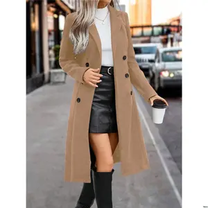 Overcoat Breasted Clasi tiktok Lapel Double