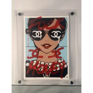 Death NYC Chanel Sunglasses 1/1 Hand Spray Painted Mixed Media Original 2018
