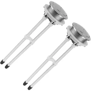 2-Pack Universal Dual Flush Toilet Button Replacement - 48mm Adjustable Chrome Top-Mount Kit for Glacier Bay, TOTO, KOHLER &  Brands