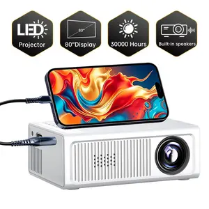 Turn Any Wall Into a Cinema! Mini LED Projector with 80" Display, 30000hrs Lifespan & Built-in Speakers. Plug & Play with Your Phone for Cozy Movie Nights, Bedroom Vibes & Outdoor Fun!  #MiniProjector #HomeCinema #CozyVibes