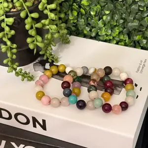 Bohemian Handmade Glass Bead Bracelet - Multicolor Beads, Ideal for Women, Perfect for All Seasons