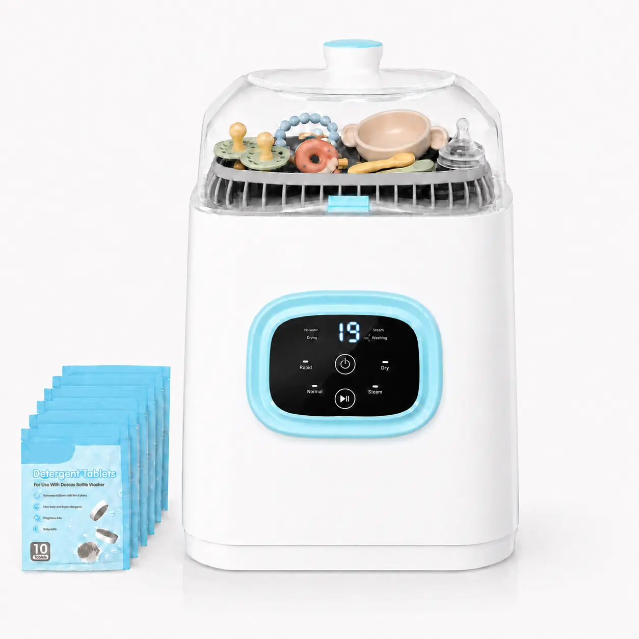 Baby Bottle Washer 4-in-1, All-in-One Bottle Sterilizer & Dryer, Powerful Spray Jets, Deep Cleaning, 72H Dust-Free Storage, Multiple Wash Modes Black Friday Cyber Monday