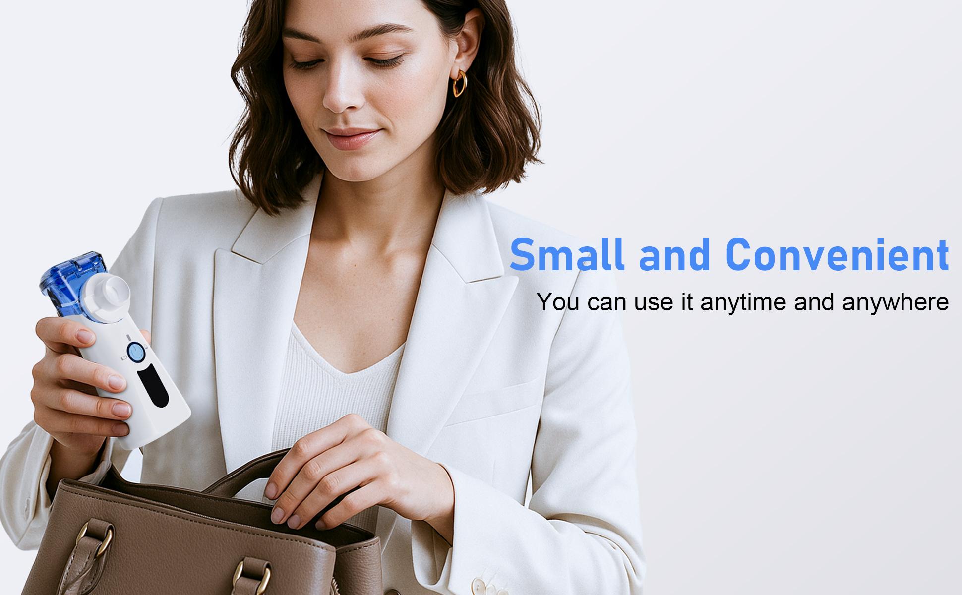 NBM-8 Handheld Nebulizer, Dual-Speed with Display, Rechargeable Lithium Battery, 5μm Mist, 8ml Capacity, Quiet Operation, Perfect for Daily Use and Personal Care