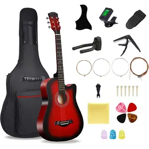 38''  Acoustic Guitar for Adults, 6 Steel-String Acoustic Guitar With Guitar Bag and Beginner Kits for Beginner