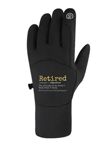 Retired Ability To Do What I Want Text Winter Warm Cycling Gloves Men Women Touchscreen Anti-Slip for Subway Commute Mountain Biking Skiing Hiking