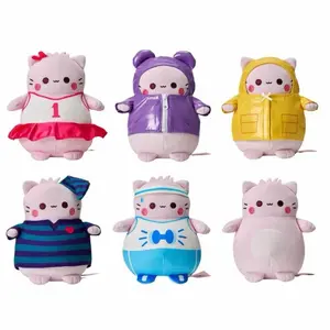 Pembe the Pink Cat 7.5 Inch Plush - Ultra-Soft Kawaii-Style Collectible with Adorable Embroidered Details & Multiple Unique Outfits