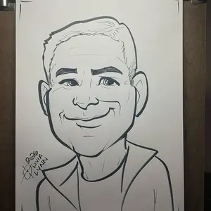 Custom Caricature Art Print - Black and White - Wall Art