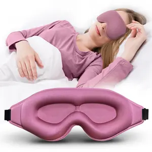 3D Deep Contoured Blackout Eye Mask - Ultra Soft Skin-Friendly, Lightweight Style, Lash Extension Safe Design, Perfect Unisex Sleeping Aid for Home & Travel Use