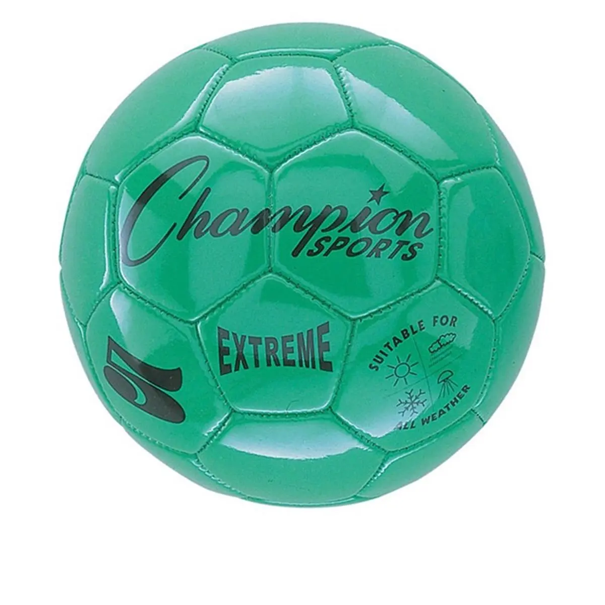CHAMPION Extreme Series Size 5 Soccer Ball - Machine-Stitched, Soft-Touch Composite Cover, Green Futsal Training Gear for Fitness Enthusiasts