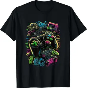 100% Cotton Control gamer Video Game Controller T-Shirt