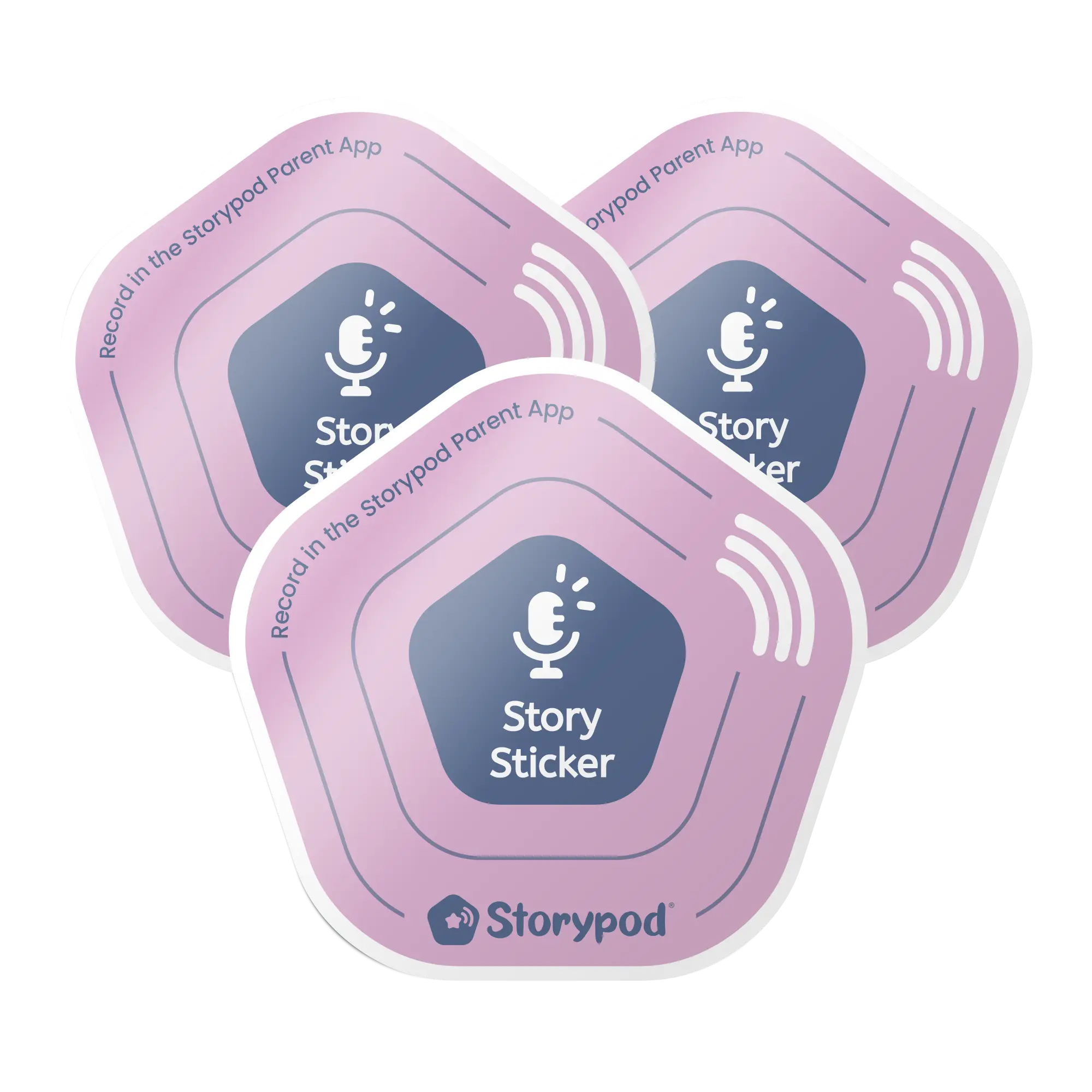 Storypod Recordable Story Stickers - 3 Pack with 60 Min Recording Capacity Each for Personalized Audio Stories & Memories