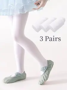 3 Pieces All-Season Girls' Dance Leggings - Soft & Flexible Fit for Kids' Daily Wear