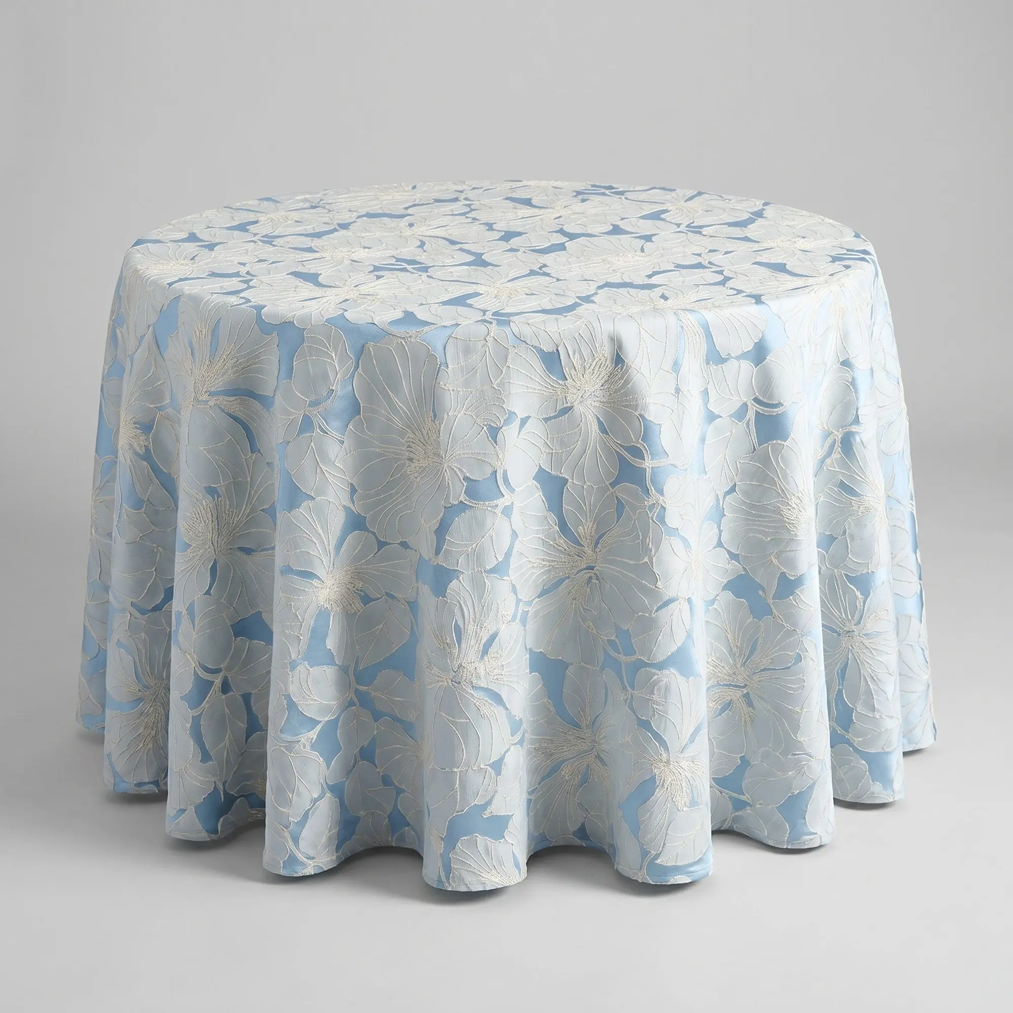 Cambridge Floral Jacquard Tablecloth  Blue