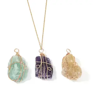 Fluorite Amethyst and Citrine 294 ctw Pendant in Goldtone with ION Plated Yellow Gold Stainless Steel Necklace 20-22 Inches Christmas Gifts