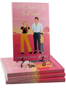 Hearts to Mend by Christina Berry - Book 2 of the Hearts of Texas Series - Signed Paperback - Small Town Second Chance Firefighter Single Dad Spicy Rom Com Novel