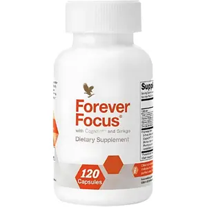 Forever Living Forever Focus - Brain Clarity & Focus with Cognizin Bacopa & Vitamins - 120 Capsules for Students Professionals & Seniors Healthcare Fitness