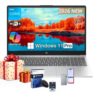 2026 HP 15.6" Touch Laptop, Win 11 Pro, up to 32GB RAM, 512GB SSD, Intel i3-1315U Up to 4.5GHz, Copilot,Bundle Accessory,Suit for Business&Student