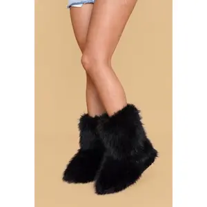 MELANIE-21 Mid-Calf Faux Fur Boots
