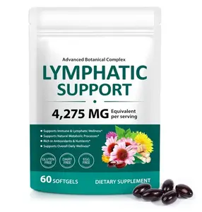 Lymphatic Support Supplement 60 Softgels– Advanced Botanical Complex with Echinacea, Dandelion & Elderberry – Antioxidant-Rich Daily
